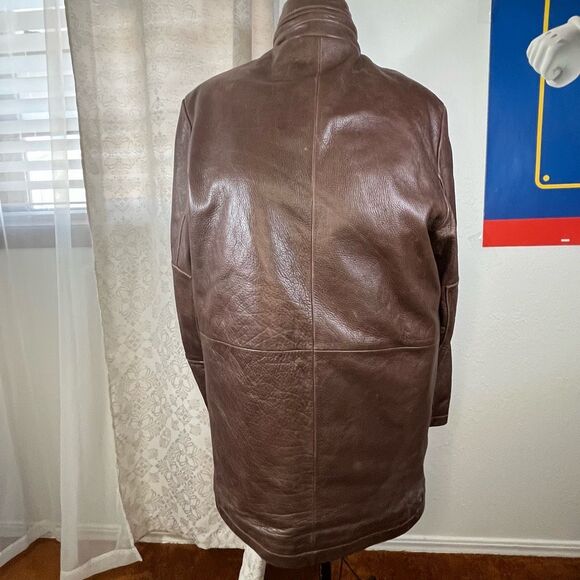 Wilson Pelle Jacket Mens Large Brown Leather - Picture 2 of 11